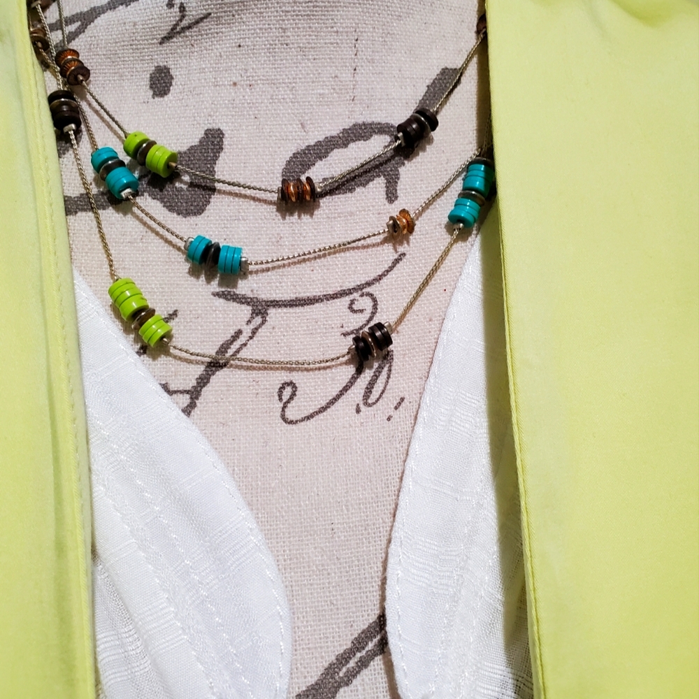 Mixed metal bead layered necklace